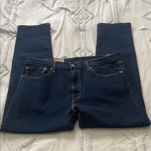 Levi’s 502 Taper Stretch Blue Denim Jeans 36x32 NWT Below Waist Regular Thigh